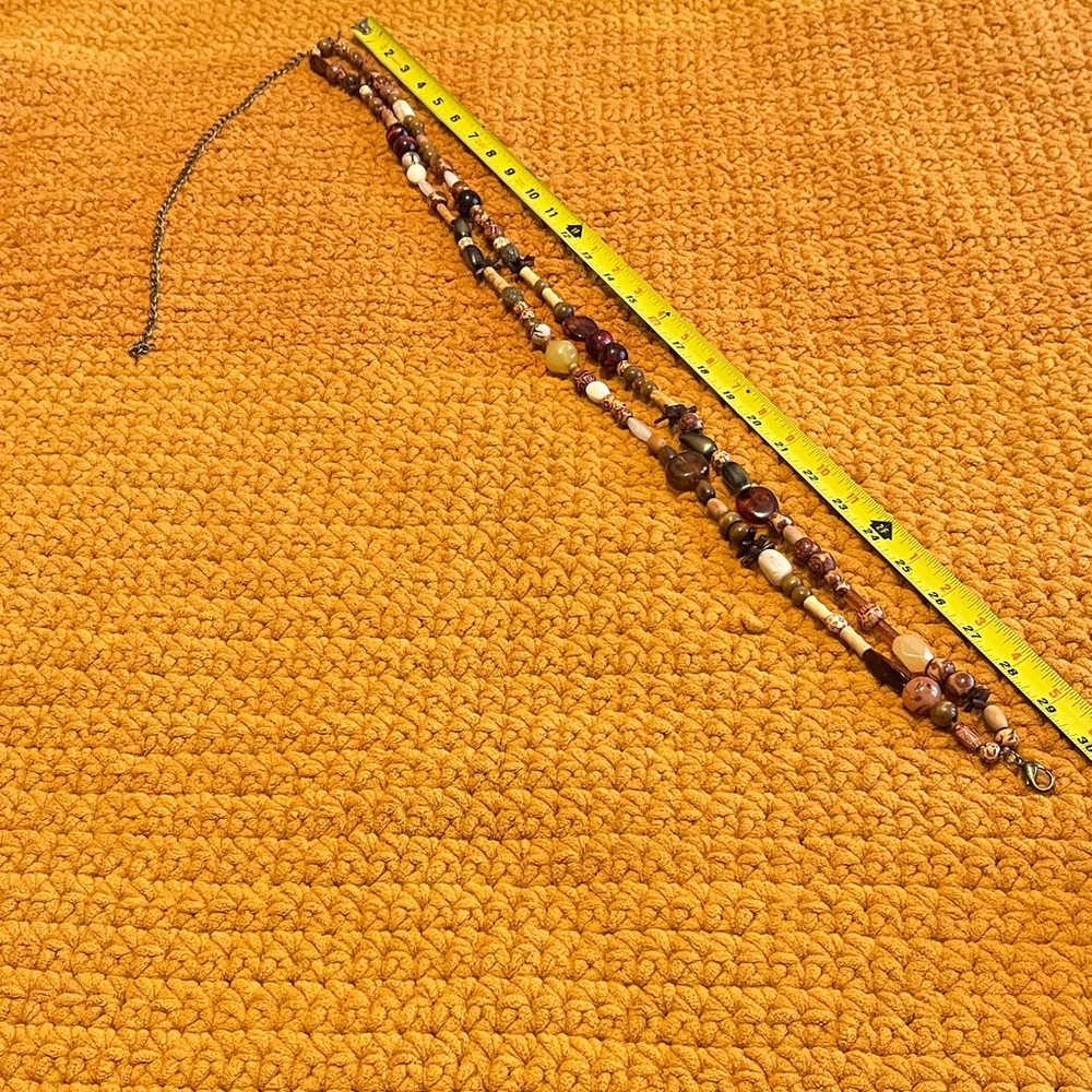 Beaded Belt with Earthy Tones